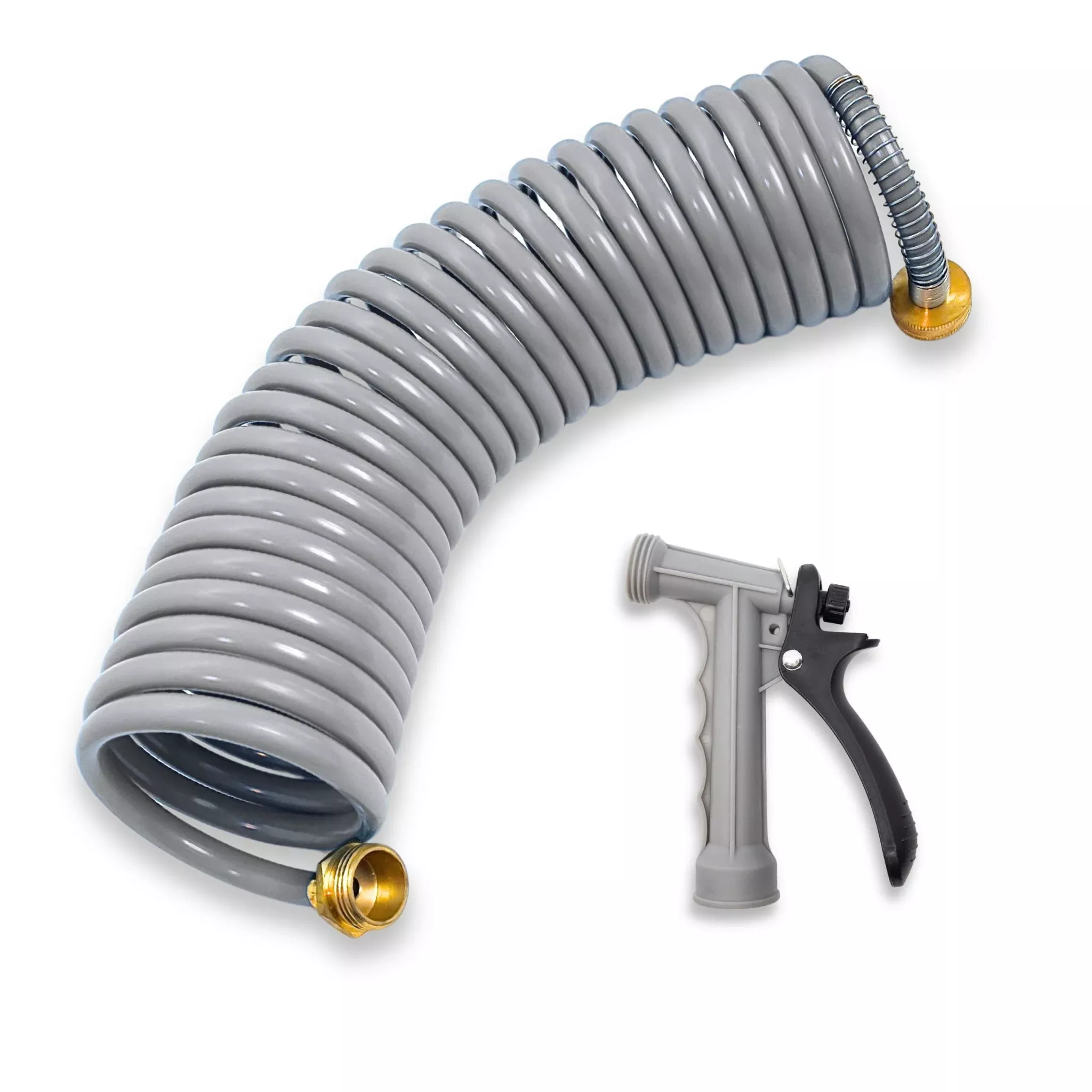 25ft Washdown Hose with Nozzle (Gray)