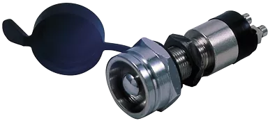 Allpa Chromed Brass Push Button Switch, 30a, Bore Ø14mm, With Cap