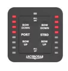 Allpa Control Panel With Trim Tab Indicator, 12v And 24v, Black