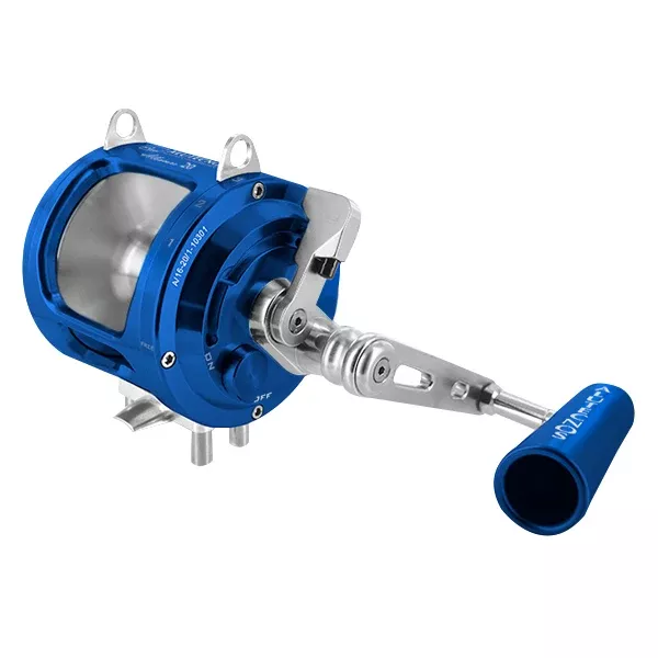 Alutecnos Albacore 20 One Speed Reel - Blue/Silver