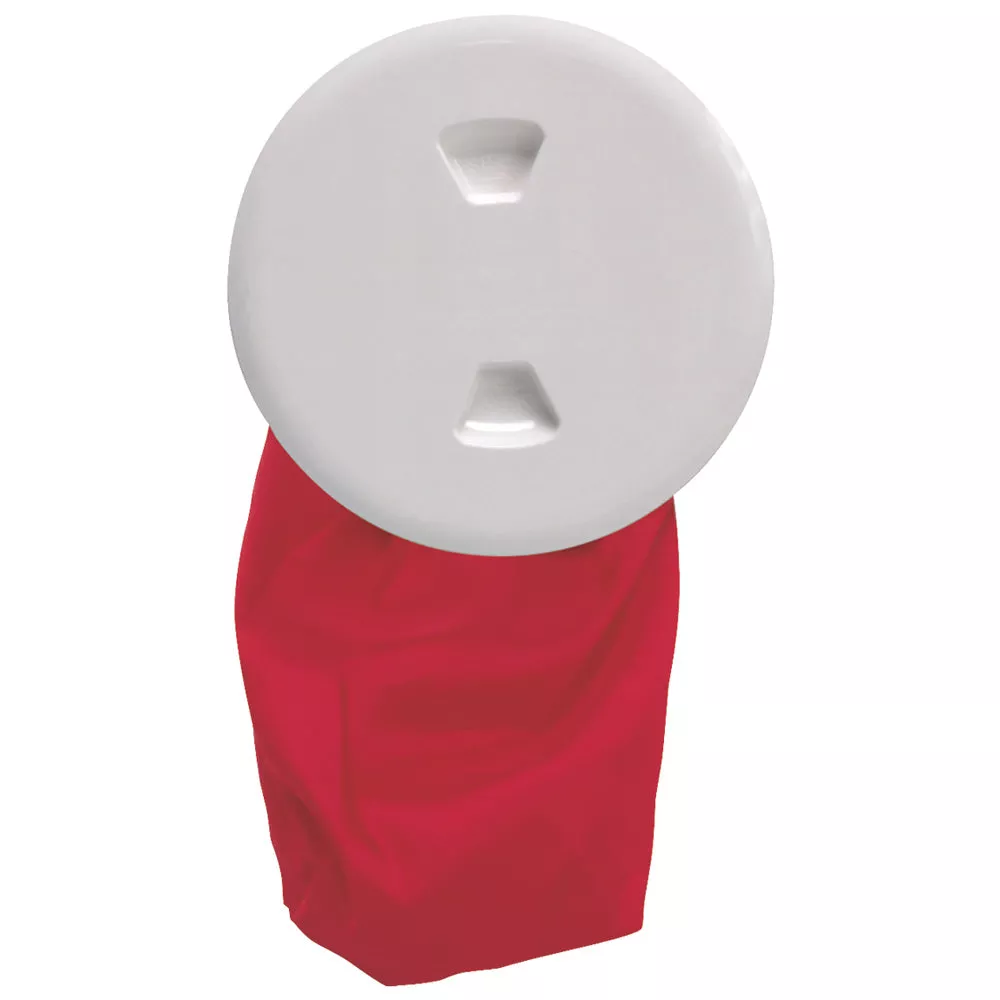 Beckson 5" Stow-Away Deck Plate - White w/12" Bag [DP50BW]