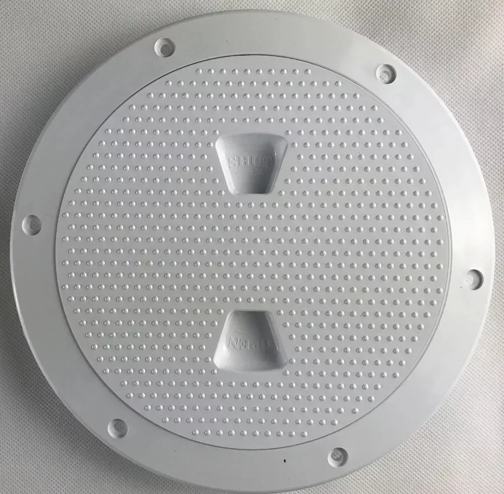 Beckson Deckplate 6 in. Screw In Dimpled White