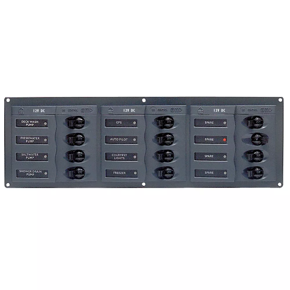 BEP DC Panel - 12-Way - No Meter - Horizontal