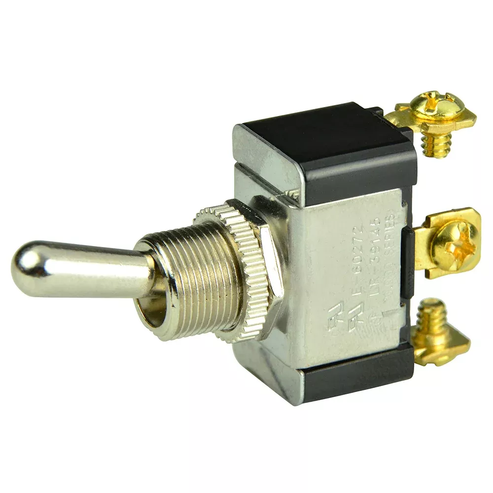 BEP SPDT Chrome Plated Toggle Switch - (ON)/OFF/(ON)