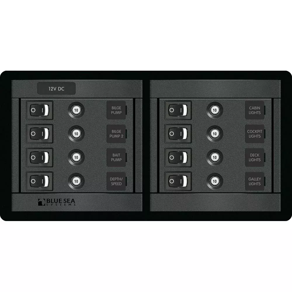 Blue Sea 1456 8 Position Switch CLB Horizontal