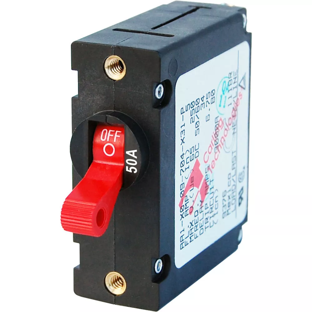 Blue Sea 7229 AC / DC Single Pole Magnetic World Circuit Breaker-50 Amp [7229]
