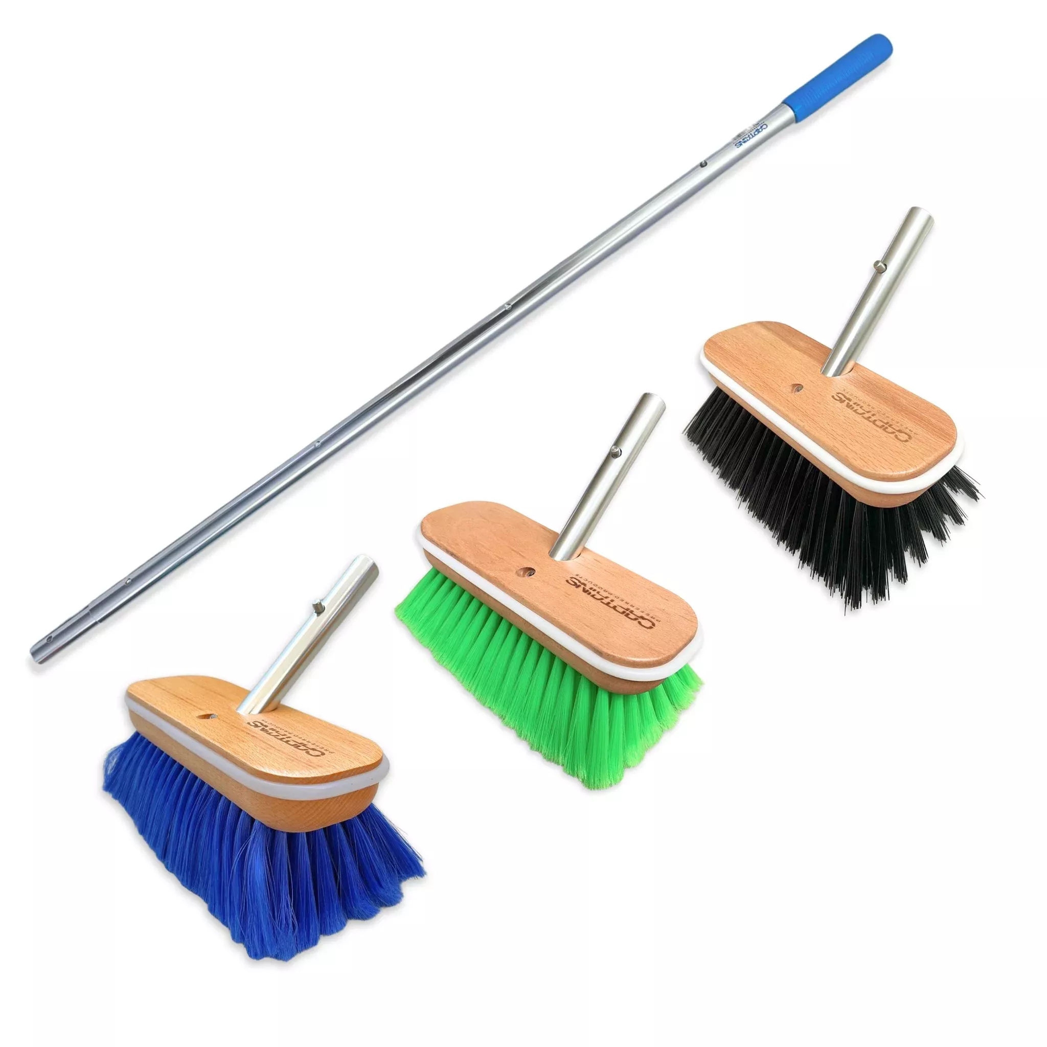The Boat Brush Kit - 3 Brushes & Telescoping Handle
