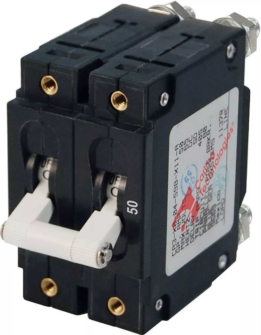 BSS C Series 50 Amp Double Circuit Breaker White