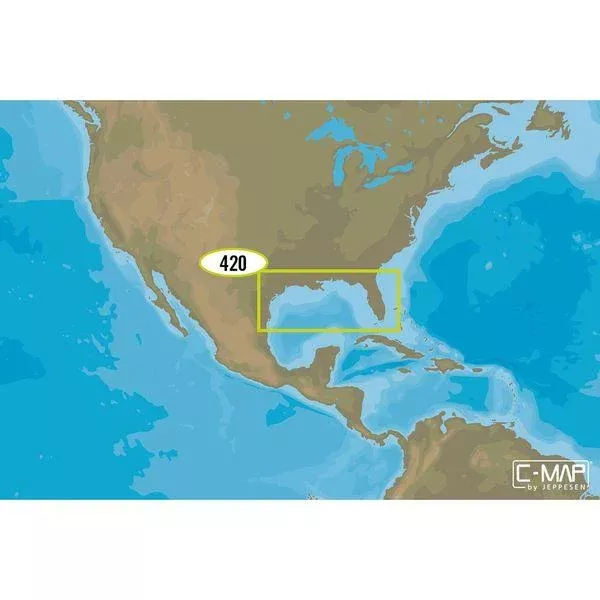 C-MAP NA-M420 Max Wide C-Card Gulf of Mexico Bathymetric #M-NA-M420-CC