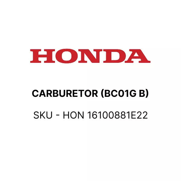 CARBURETOR (BC01G B)