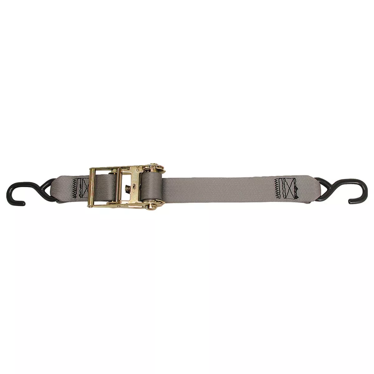 CargoBuckle Multipurpose Ratchet Strap Tie-Down w/S-Hooks - 2" x 15