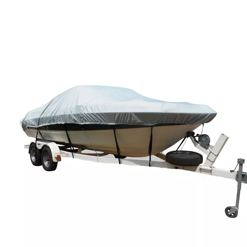 Carver Flex-Fit PRO Polyester Size 10 Boat Cover f/V-Hull Runabouts I/O or O/B – Grey [79010]