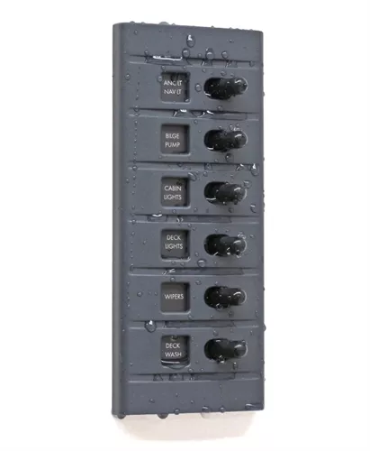 Connex SP61M - Switch Panel, 6 Switches, with Fuse and Lighting