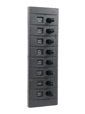 Connex SP81M - Switch Panel, 8 Switches, with Fuse and Lighting