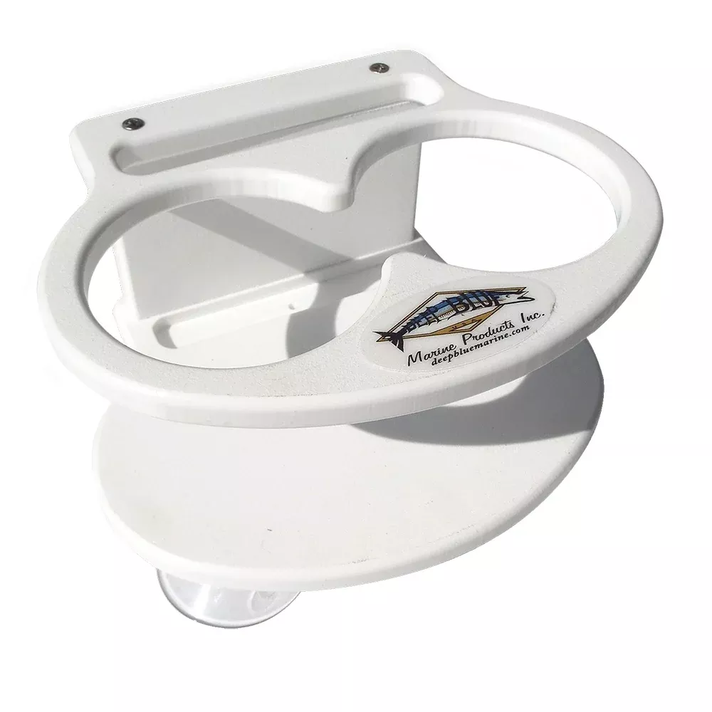 Deep Blue Marine Double Slim Can Drink HolderCell Phone - White [DSD-CELL]