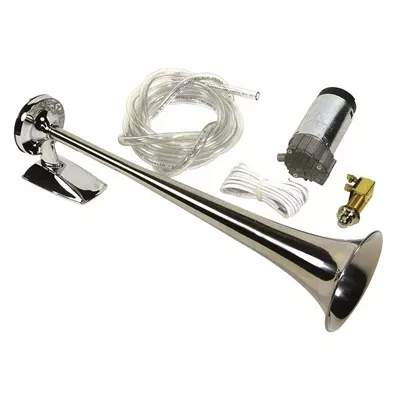 Fiamm Toronado Single Horn with Compressor Kit - 15-1/2” x 3-3/4” x 4-1/4”
