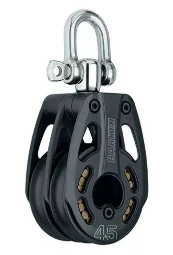 Harken 45 mm Aluminum Double Block — Swivel