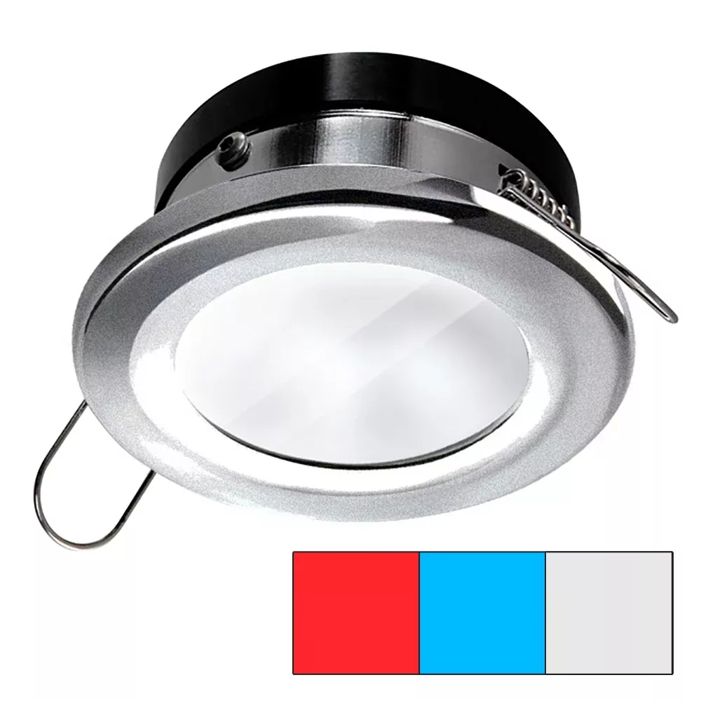 i2Systems Apeiron A1120 Spring Mount Light - Round - Red, Cool WhiteBlue - Brushed Nickel[A1120Z-41HAE]