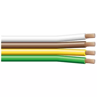 Marpac Bonded Parallel Wire - 4-Conductor - 14 Gauge - White/Brown/Yellow/Green - 100 Feet