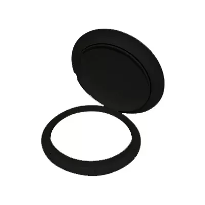 Marpac Deck Plate With Texture Lid - 8 Inch Diameter - Black - Pry Out
