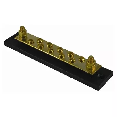 Marpac Terminal Junction Block with Solid Brass Bus Bar - 10 Gang
