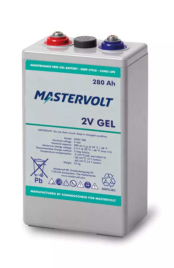Mastervolt MVSV 2V 280Ah Gel Battery - 68000280