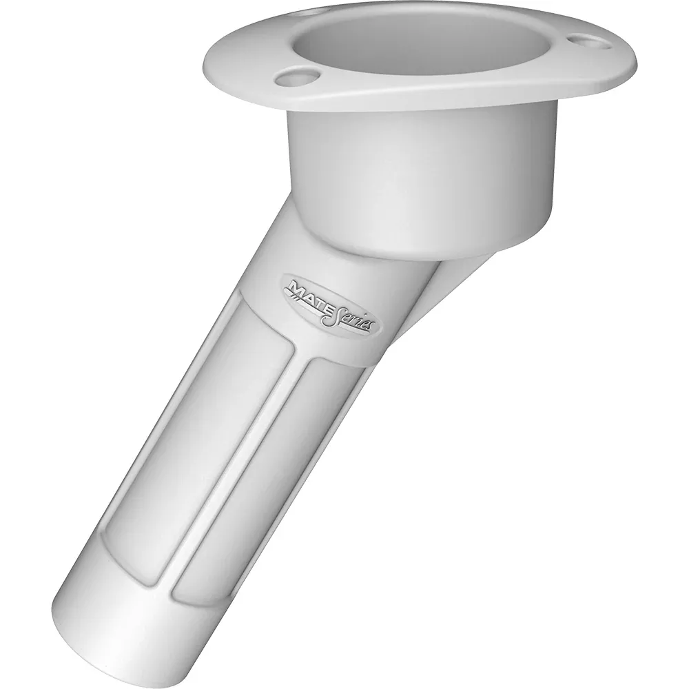Mate Series Plastic 30 RodCup Holder - Open - Oval Top - White