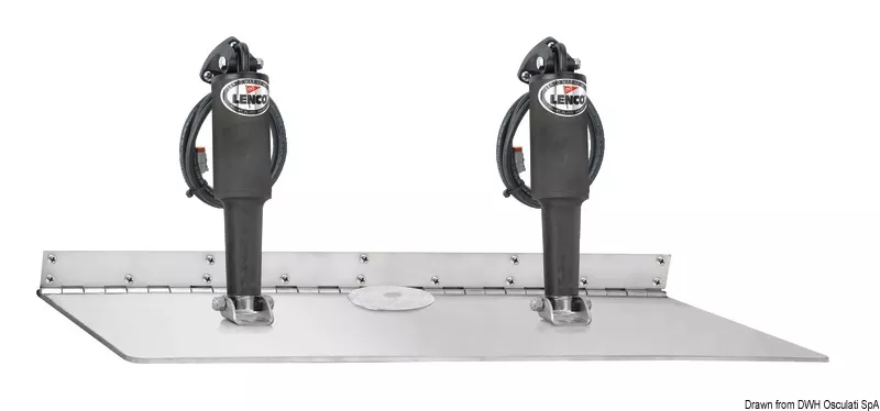 Osculati 51.253.13 - LENCO Super Strong Trim Tab Kit, 16 x 30", 24V, Double Actuator, For Hulls 13.5–18 m
