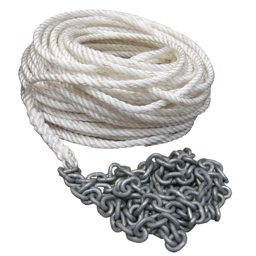 Powerwinch250' OF 5/8" ROPE 20' OF 5/16" HT Chain Rode [P10299]