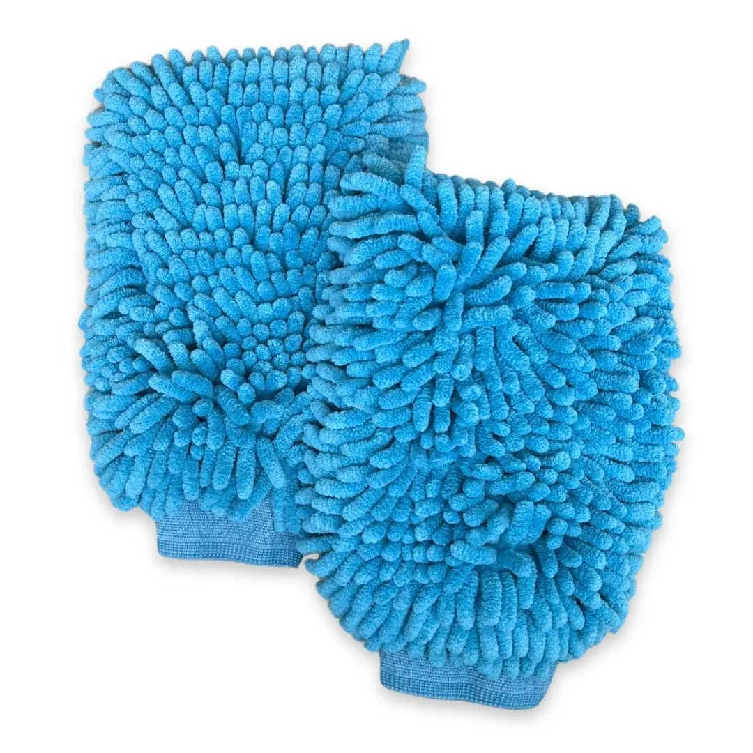 Premium Microfiber Car Wash Mitts (2 Pack)
