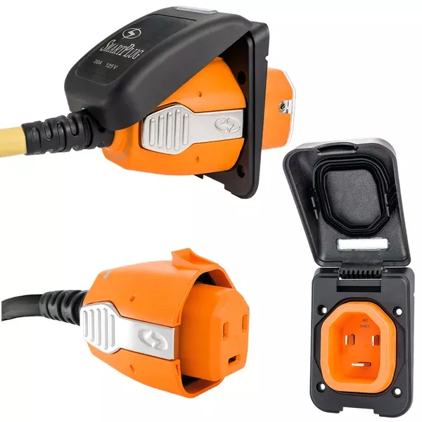SmartPlug 30 Amp Non Metallic Black InletPlug Combo - BoatRV [B30ASSYPB]