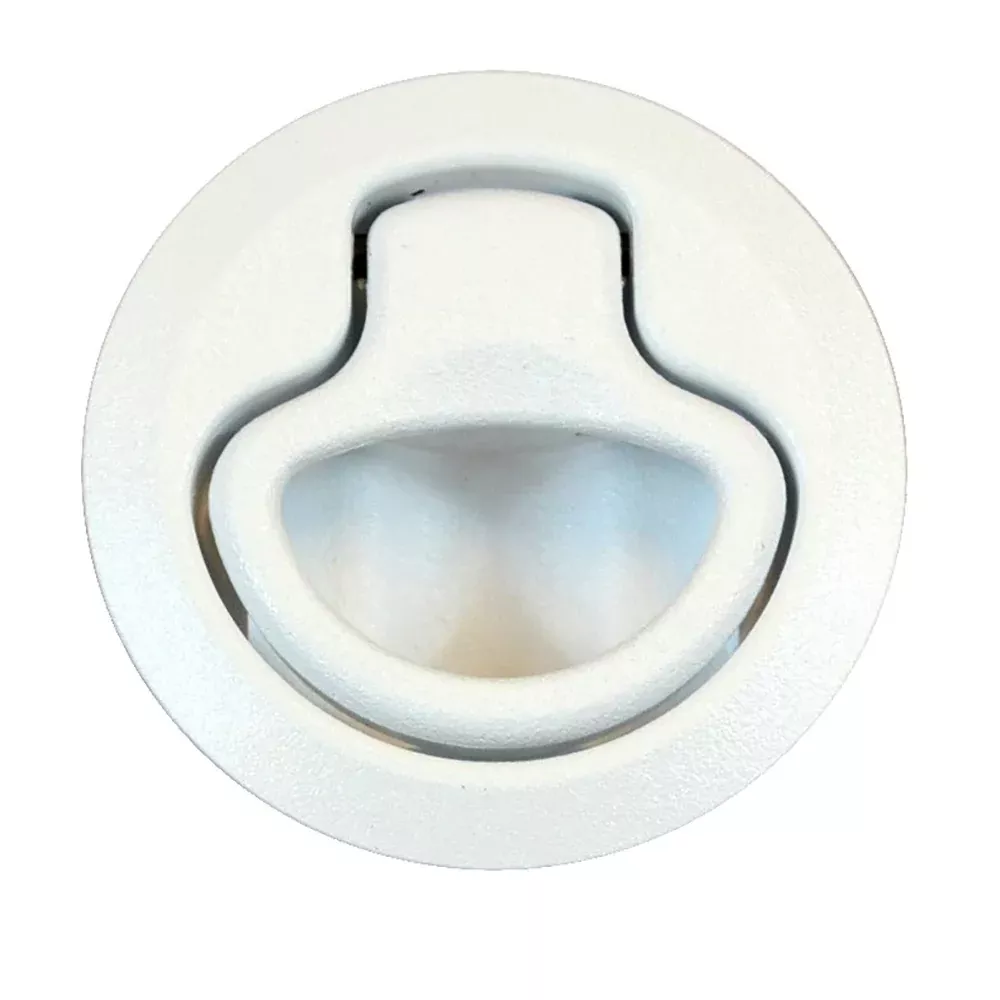 Southco Flush Pull Latch - Pull To Open - Non-Locking White Plastic