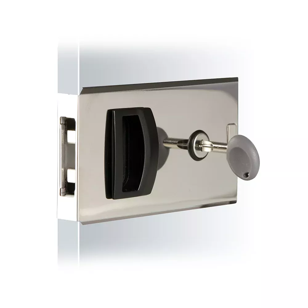 Southco Flush Sliding Door Latch - Square - Aluminum