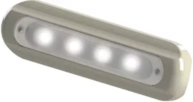 TACO 4-LED Deck Light - Flat Mount - White Housing