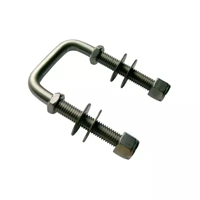 Tough Guy Galvanized Square U-Bolts - 1/2” Thread - 4” Long- 2-1/8” Inside Width