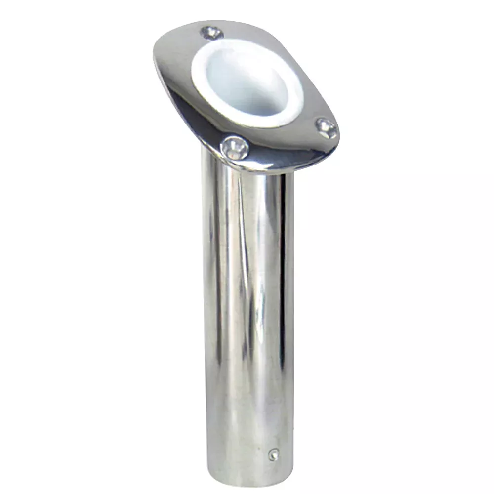 Whitecap Bluewater 30 Deg. Cast S.S. Flush Mount Rod Holder [6174CBLUE]