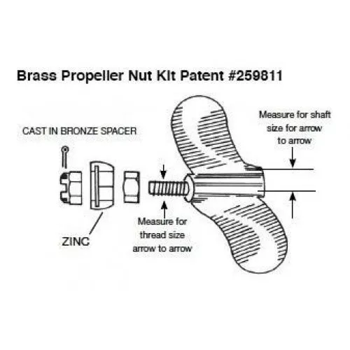ZINC PROP NUT BRASS 1-1/8-7(